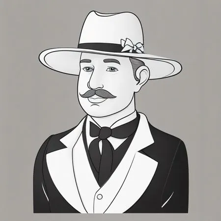Vintage Gentleman In Formal Attire  AI Image