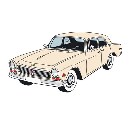 Vintage Sedan With Whitewall Tires  AI Image