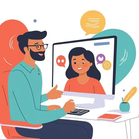 Virtual Meeting On Computer  AI Image