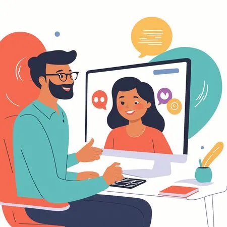 Virtual Meeting On Computer  AI Image