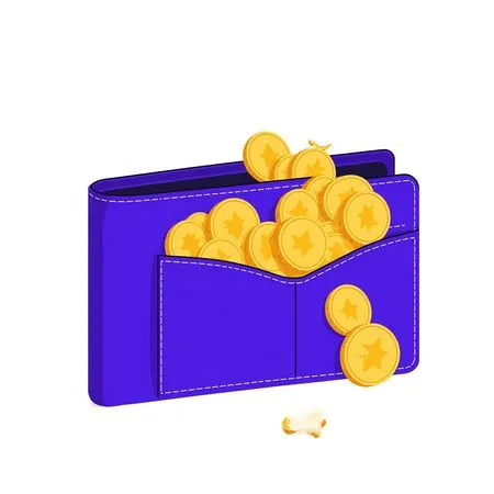 Wallet Overflowing With Coins  AI Image