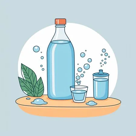 Water Bottle And Glass  AI Image