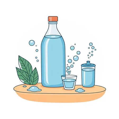 Water Bottle And Glass  AI Image