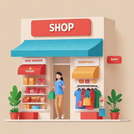 Woman at Shop  AI Image