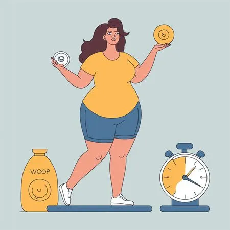 Woman Balancing Fitness And Time  AI Image
