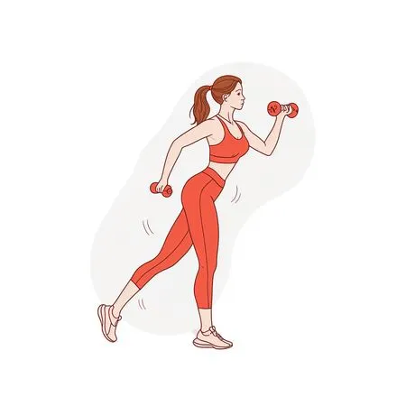 Woman Exercising With Dumbbells  AI Image