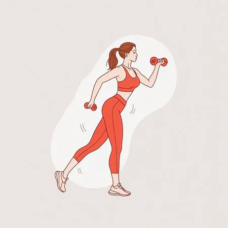 Woman Exercising With Dumbbells AI Image