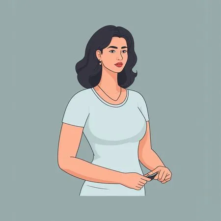 Woman Holding An Object  AI Image