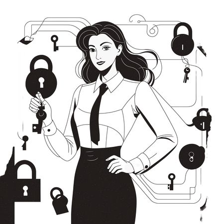 Woman holding key  AI Image