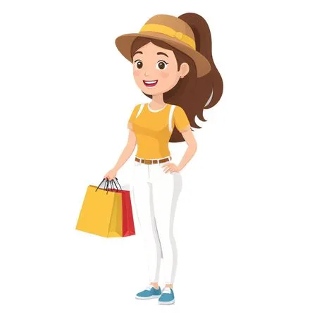 Woman Holding Shopping Bags  AI Image