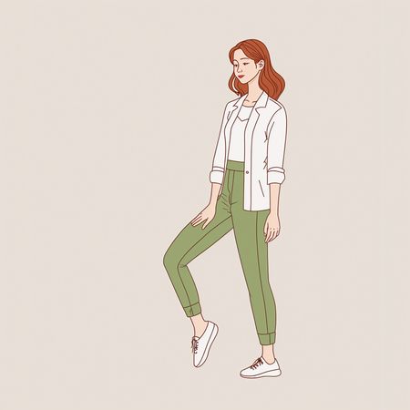 Woman In Casual Attire  AI Image