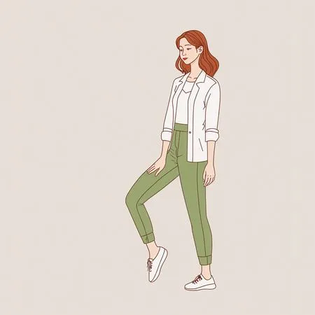 Woman In Casual Attire  AI Image