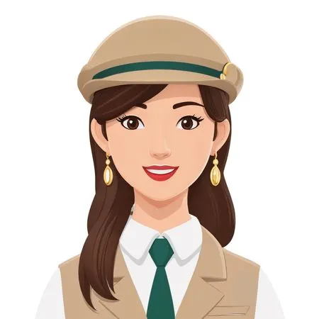 Woman In Stylish Attire With A Hat  AI Image