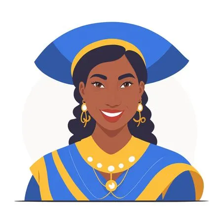 Woman In Traditional Attire  AI Image