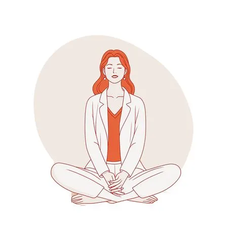 Woman Meditating In A Peaceful Pose AI Image