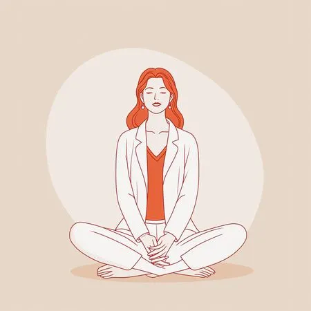Woman Meditating In A Peaceful Pose  AI Image