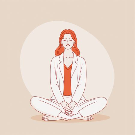 Woman Meditating In A Peaceful Pose  AI Image