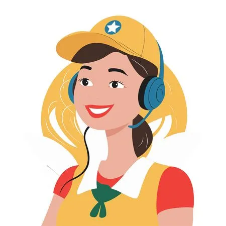 Woman operator talking with customer  AI Image