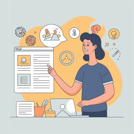 Woman Presenting Ideas at Office  AI Image