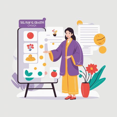 Woman Presenting In Traditional Attire  AI Image