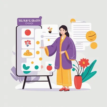 Woman Presenting In Traditional Attire  AI Image