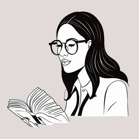 책을 읽는 여자  AI 이미지