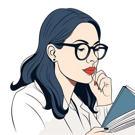 Woman Reading Book  AI Image