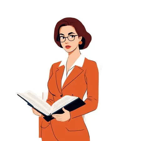 Woman Reading In Library  AI Image