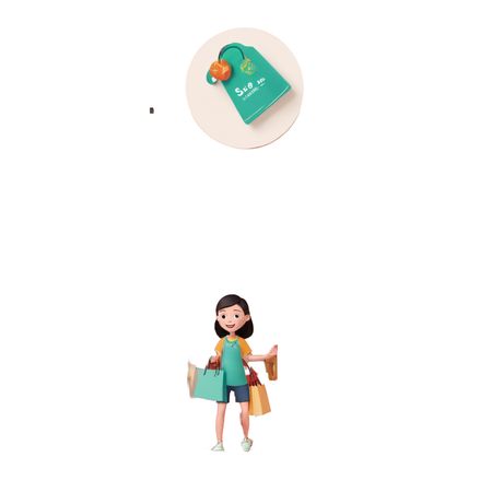 Woman Shopping At Store With Discounts  AI Image