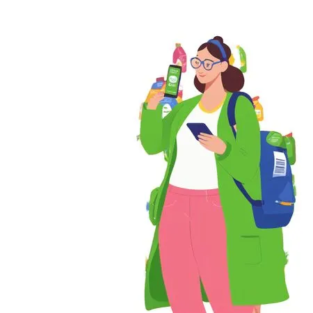 Woman Shops In Supermarket Beverage  AI Image