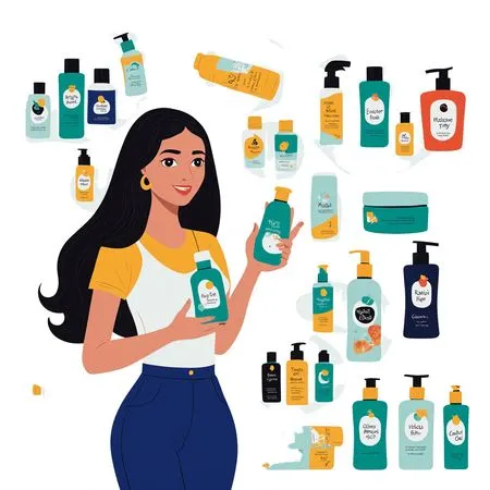Woman Showcasing Beauty Products AI Image