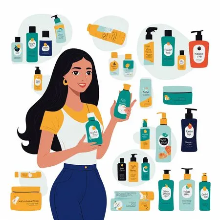 Woman Showcasing Beauty Products  AI Image
