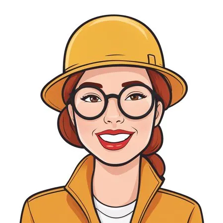 Woman Wearing A Hard Hat And Glasses  AI Image