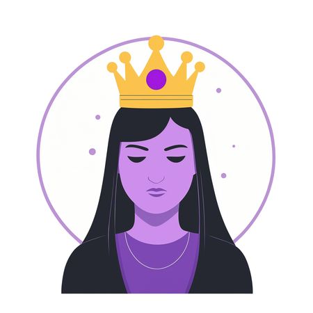 Woman Wearing Crown  AI Image