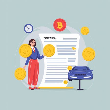 Woman with Car insurance  AI Image