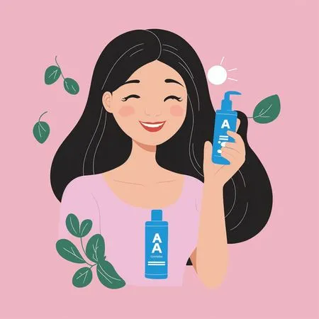 Woman With Skincare Products  AI Image