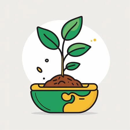 鉢植えの苗  AI画像