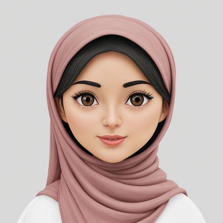 Young Woman Wearing Hijab  AI Image