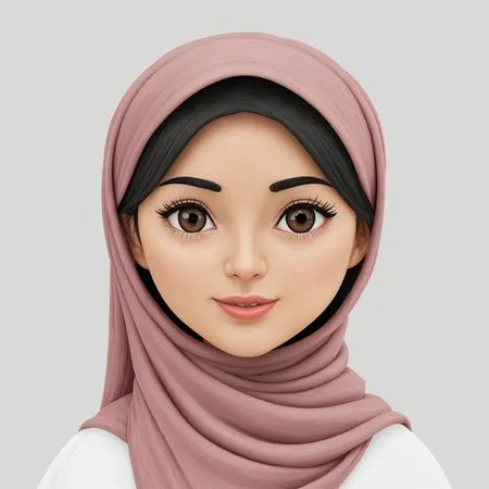 Young Woman Wearing Hijab  AI Image