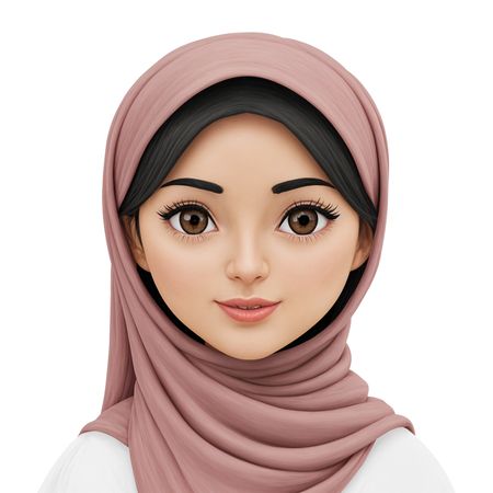 Young Woman Wearing Hijab  AI Image